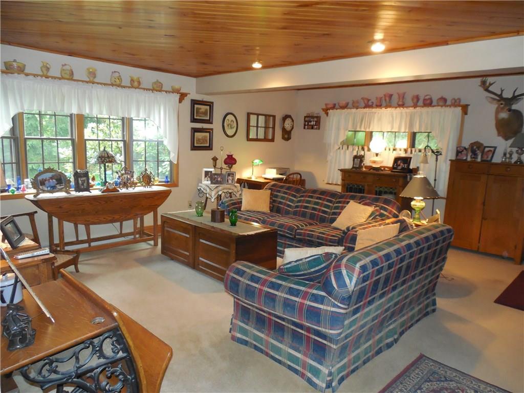 541 Pulaski Road Pulaski, PA 16143 - Photo 3 of 24 Welcoming living room with beautiful ceilings and a bay window.