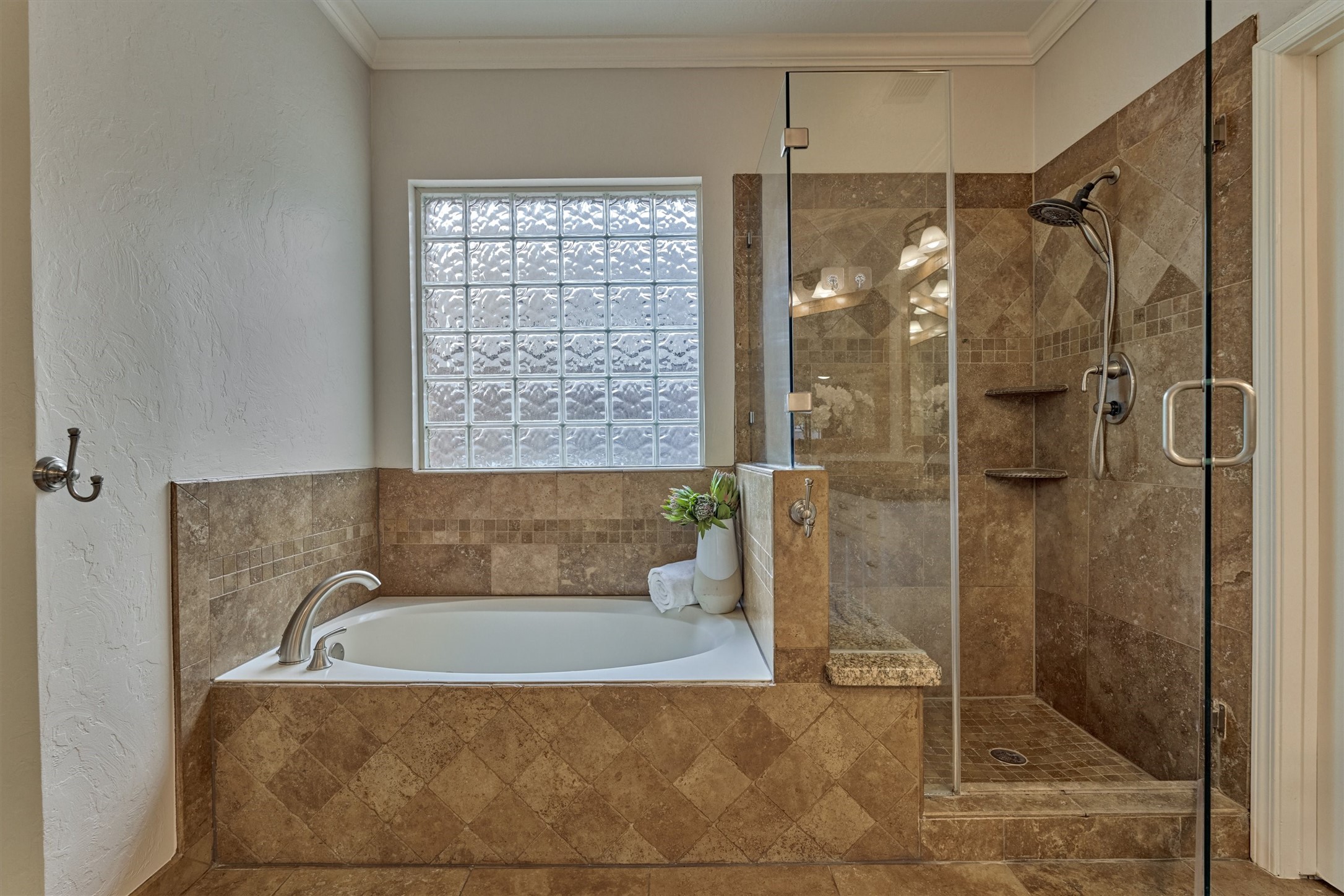 16707 Avenfield Road Tomball, TX 77377 - Photo 23 of 50 a bathroom with a granite countertop bathtub shower and toilet