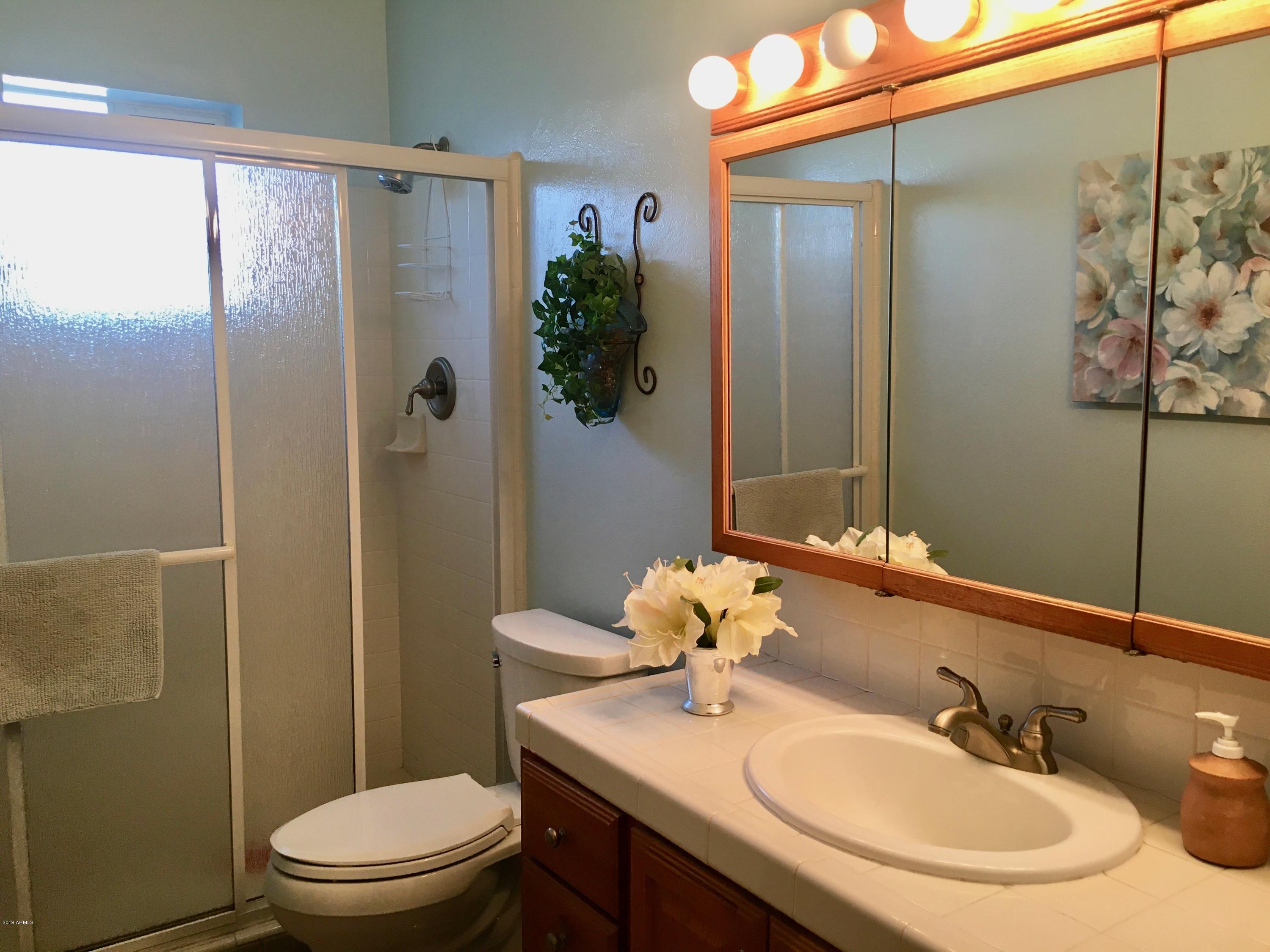 5402 East Decatur Street Mesa, AZ 85205 - Photo 21 of 37 a bathroom with a sink toilet and shower