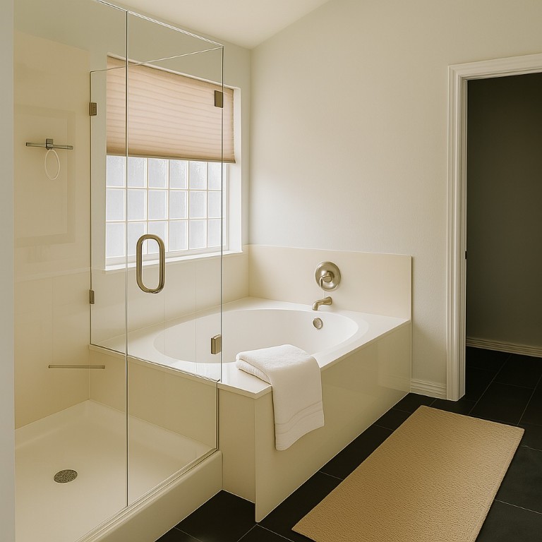 4821 Chesney Ridge Drive Austin, TX 78749 - Photo 7 of 15 a bathroom with a sink and a shower