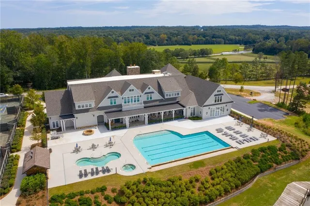 a view of a lake with outdoor space