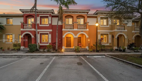 a front view of a house