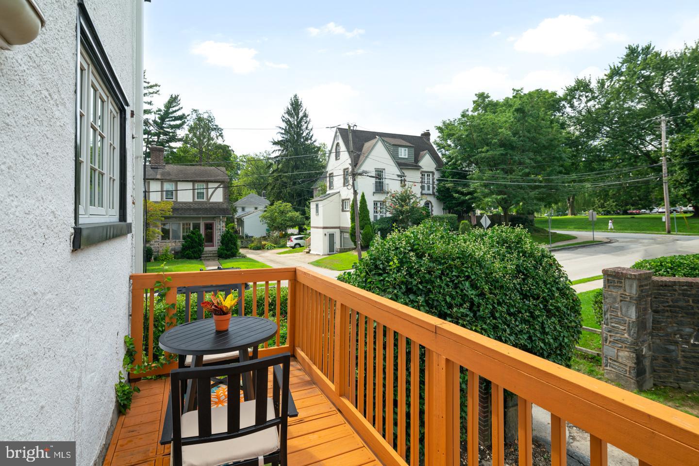 54 Wellington Road Ardmore, PA 19003 - Photo 25 of 26 a view of a chairs and table in the balcony