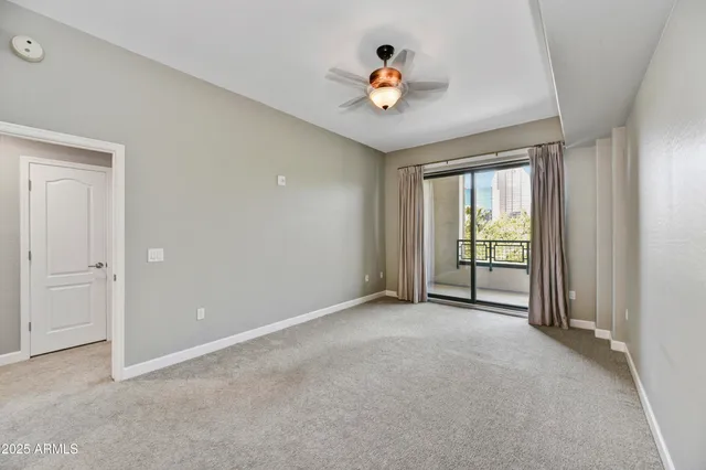 an empty room with a window