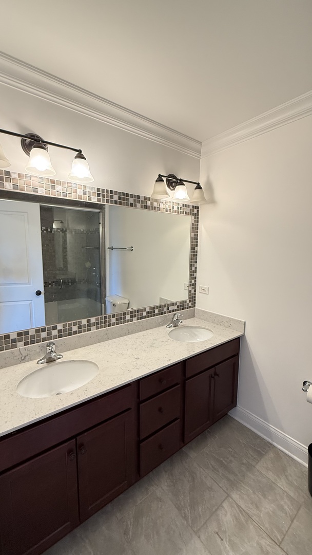 4411 South Wallace Street Chicago, IL 60609 - Photo 14 of 23 a bathroom with a sink and a mirror