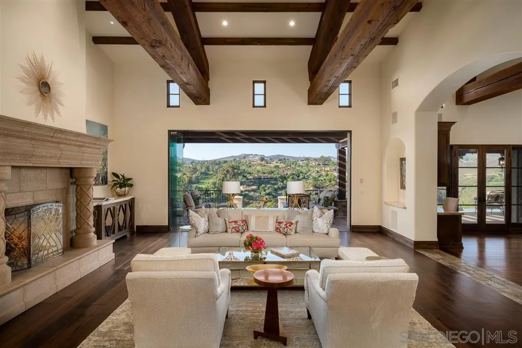 6266 Strada Fragante Rancho Santa Fe, CA 92091 - Photo 7 of 25 a living room with furniture and a fireplace