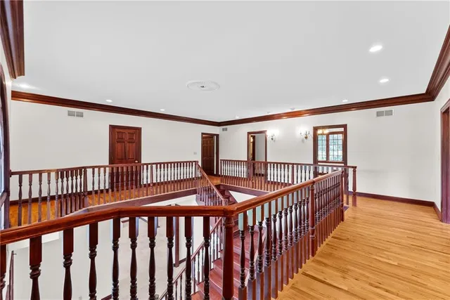 a view of entryway with wooden floor