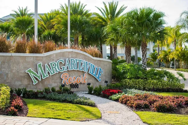 a view of swimming pool with a garden