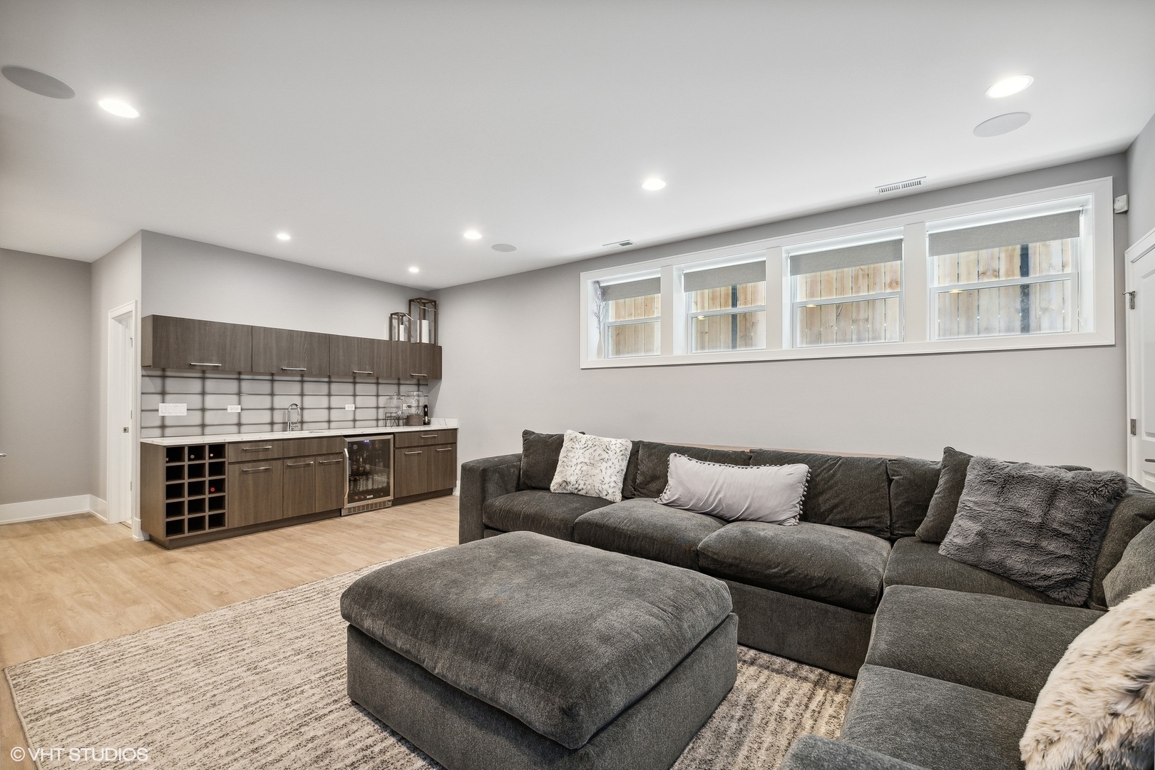 2062 North Bingham Street Chicago, IL 60647 - Photo 19 of 34 a living room with furniture and a fireplace