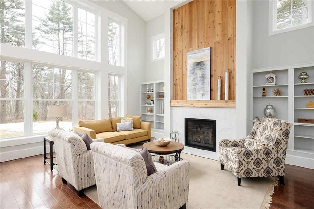145 Shore Road Cape Neddick, ME 03902 - Photo 9 of 35 Beautiful gas fireplace with marble...