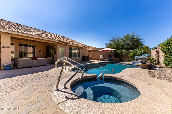 an aerial view of residential building with parking space