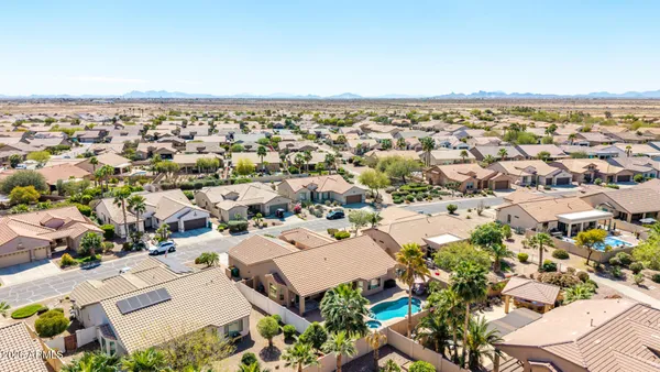 an aerial view of a city