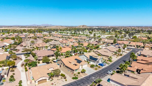 a view of a house with a patio