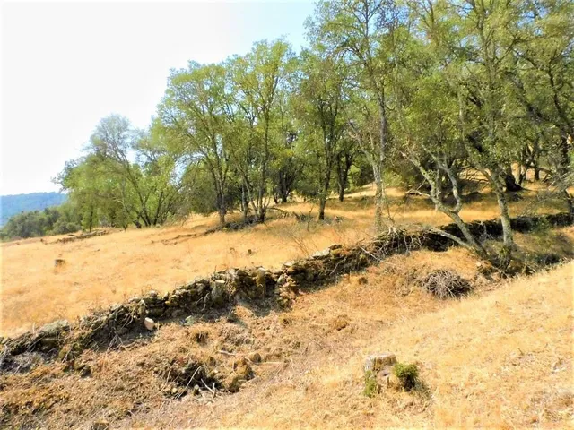 a view of yard covered with snow in front of house