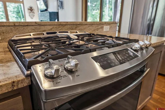 a close view of a stove