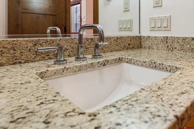 a close view of sink and tap