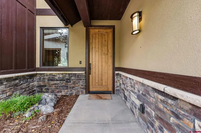 a view of front door of house