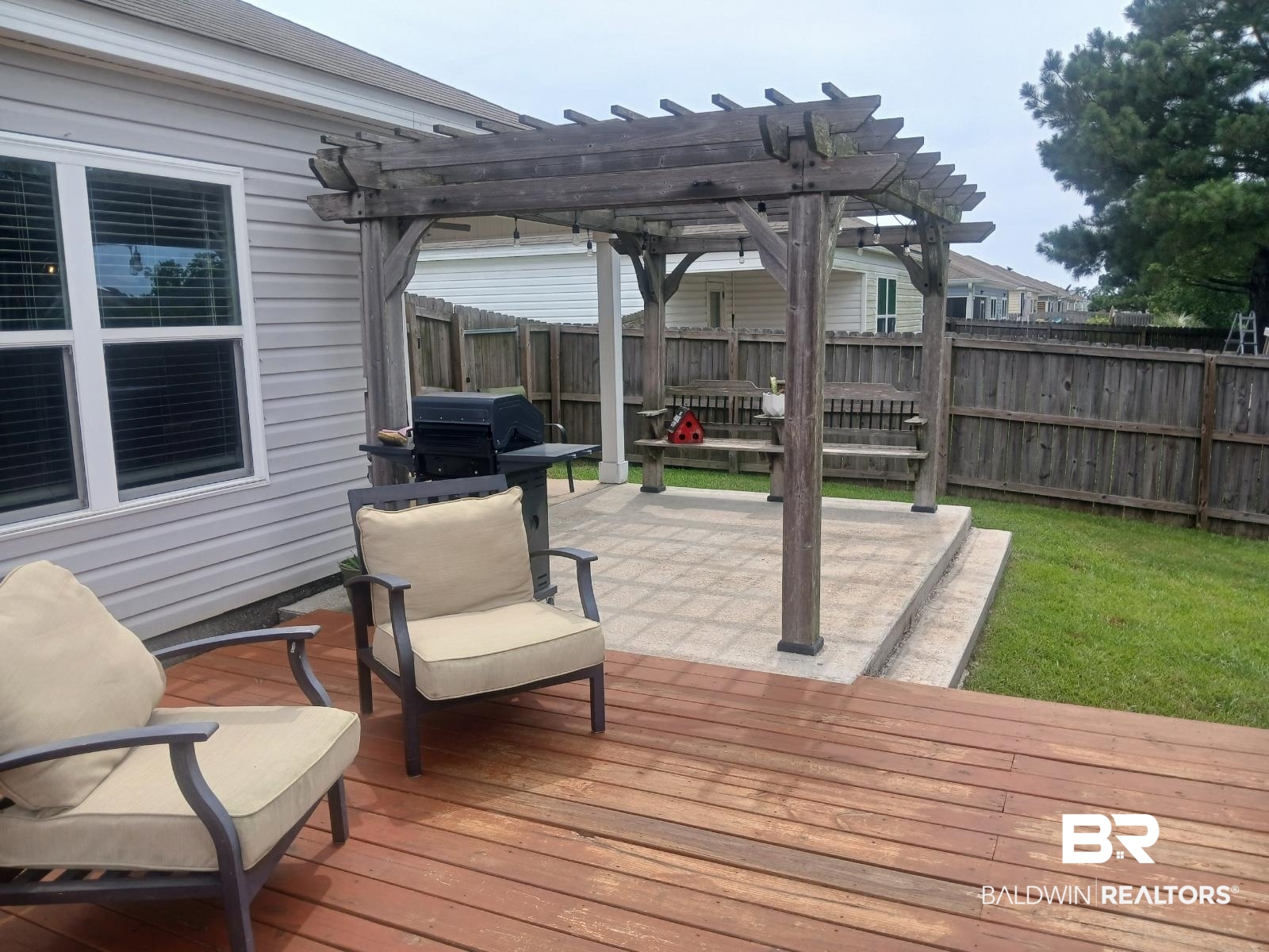 17431 Harding Drive Foley, AL 36535 - Photo 18 of 24 Wooden terrace featuring a pergola