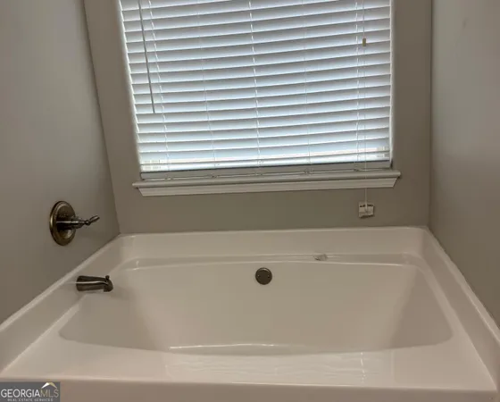 a bathroom with a tub