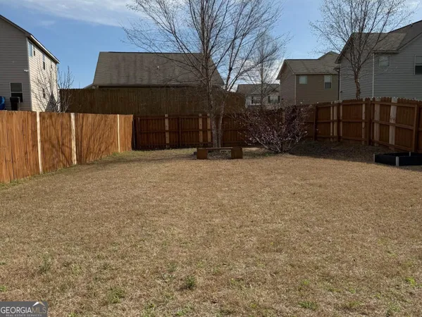 a backyard of a house