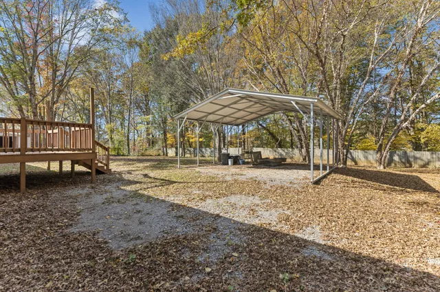 a view of outdoor space with lots of trees