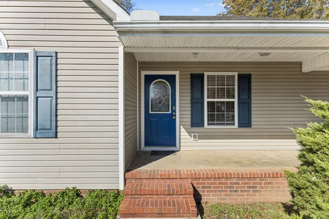 a view of a door of the house