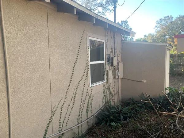 a backyard of a house