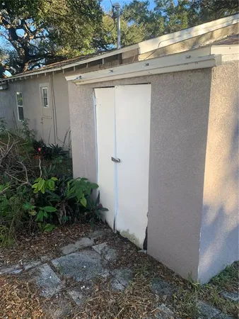 a backyard of a house