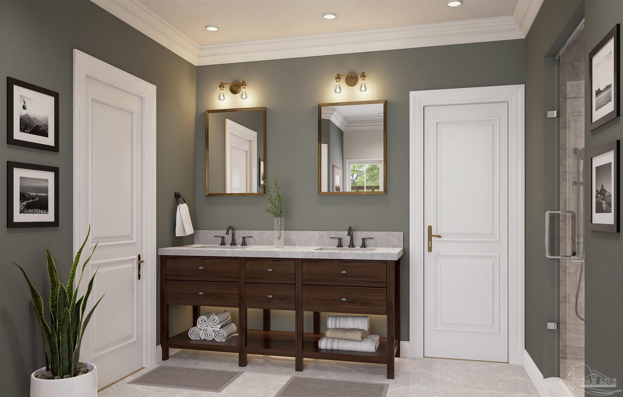2904 Sandpiper Cove Navarre, FL 32566 - Photo 6 of 12 a view of a bathroom sink and a mirror