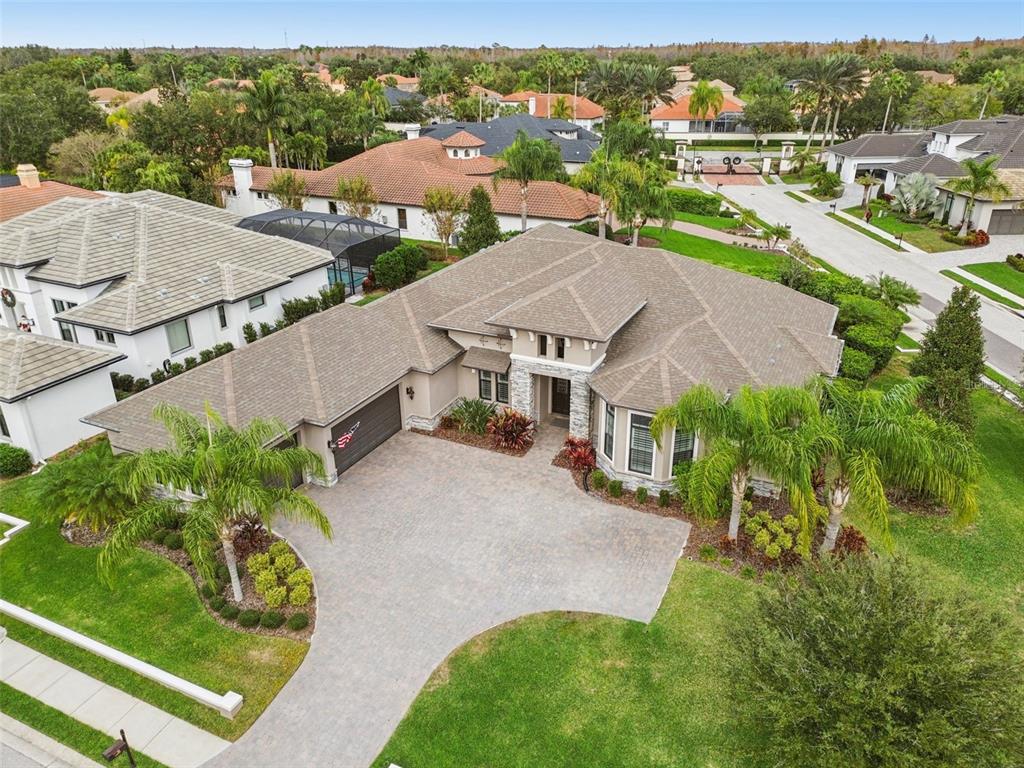 10605 Sabella Drive Trinity, FL 34655 - Photo 61 of 77 an aerial view of a house with a garden