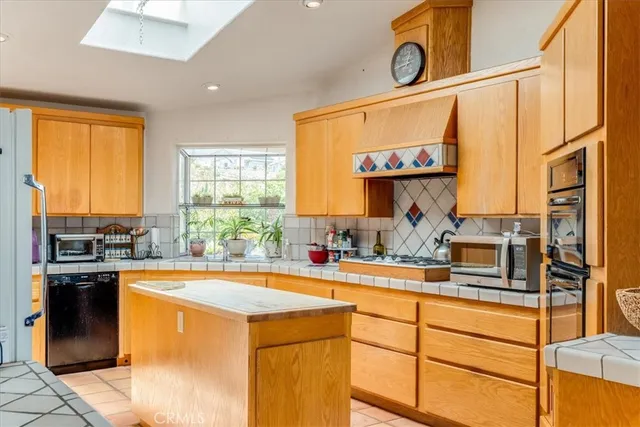 a kitchen with sink a window and potted plant