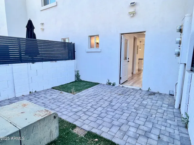 a view of a kitchen cabinets