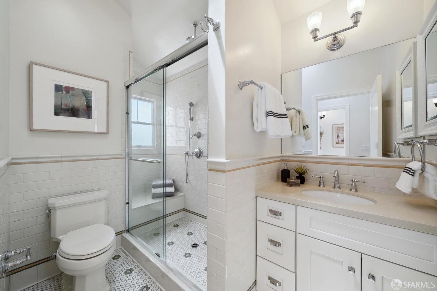 508 Talbot Avenue Albany, CA 94706 - Photo 42 of 66 a bathroom with a sink toilet tub and shower