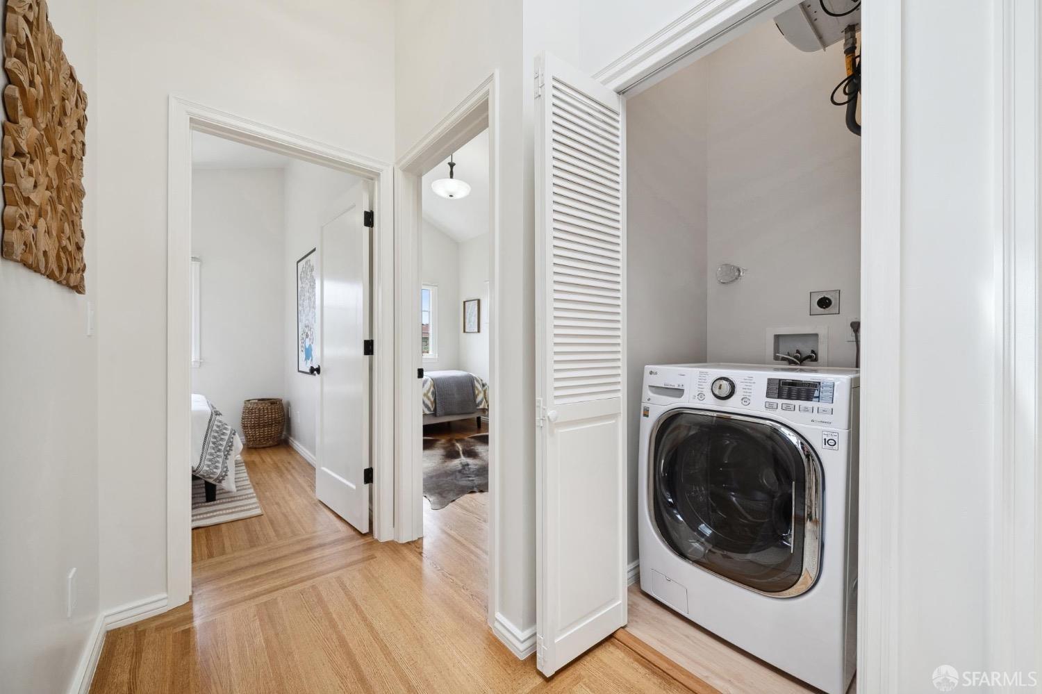 508 Talbot Avenue Albany, CA 94706 - Photo 43 of 66 a view of a hallway with washer and dryer