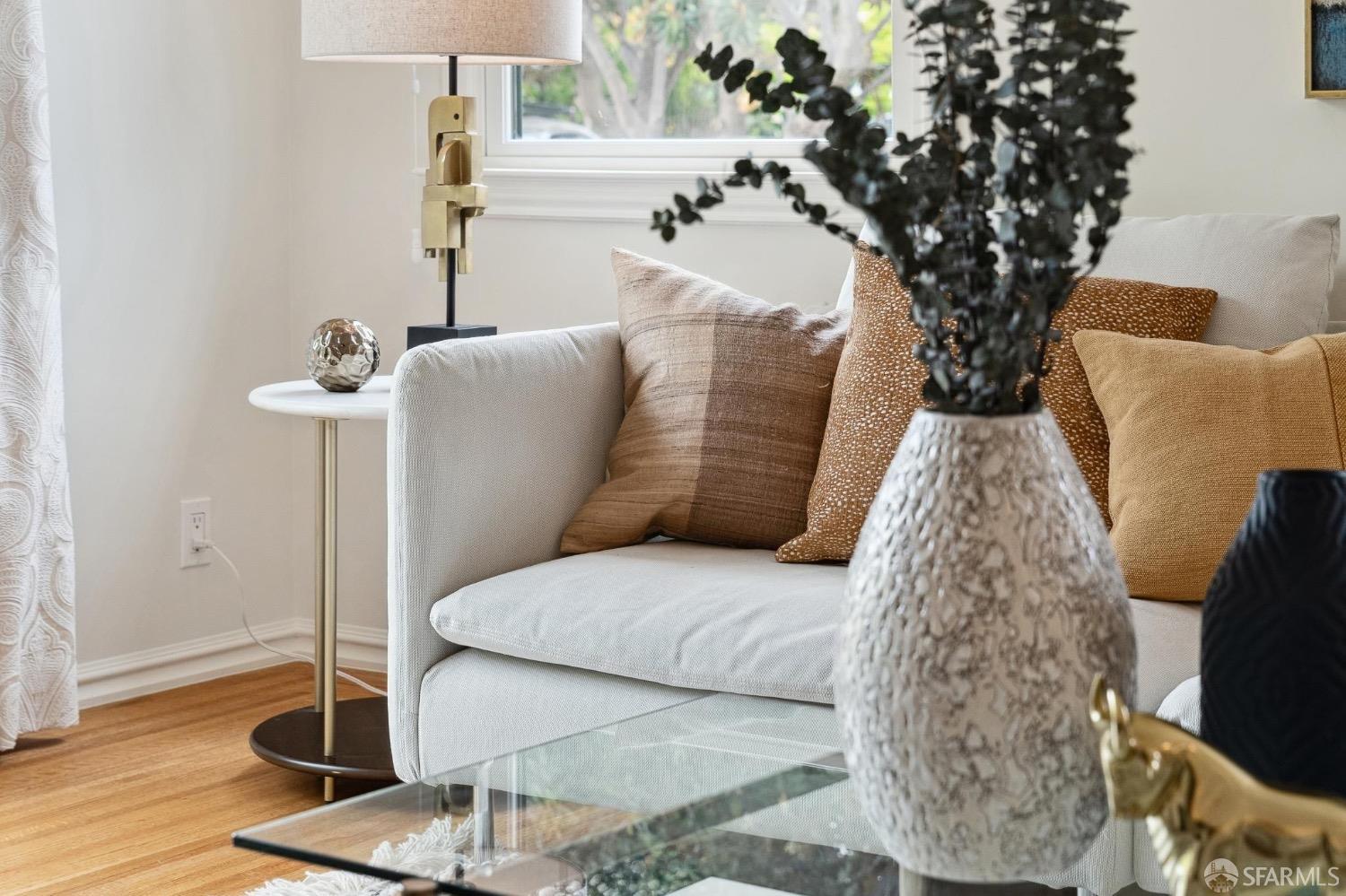 508 Talbot Avenue Albany, CA 94706 - Photo 7 of 66 a living room with furniture and a potted plant