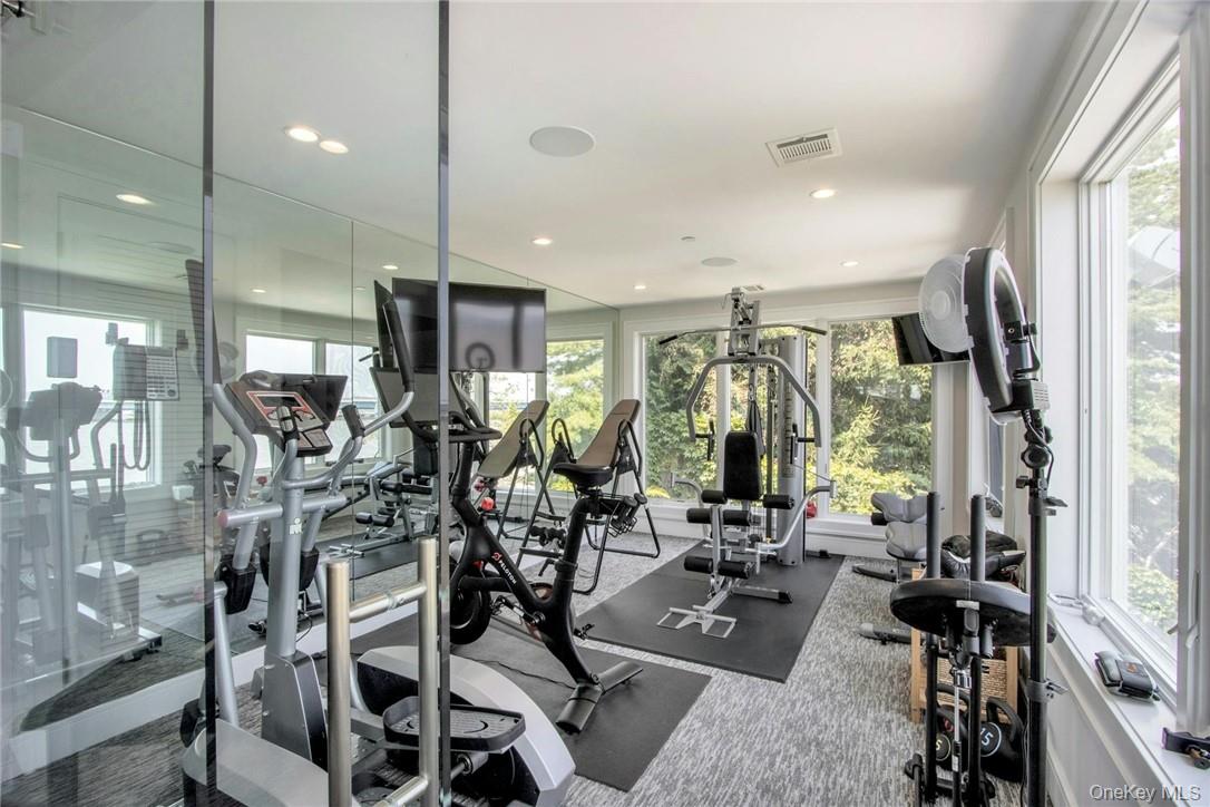 74 River Road Nyack, NY 10960 - Photo 19 of 36 a view of a room with gym equipment