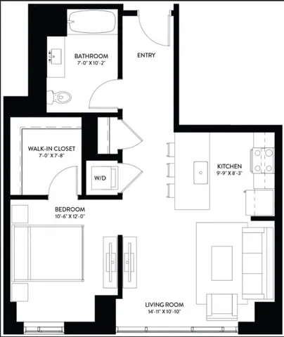 a living room with gym equipment and a large window