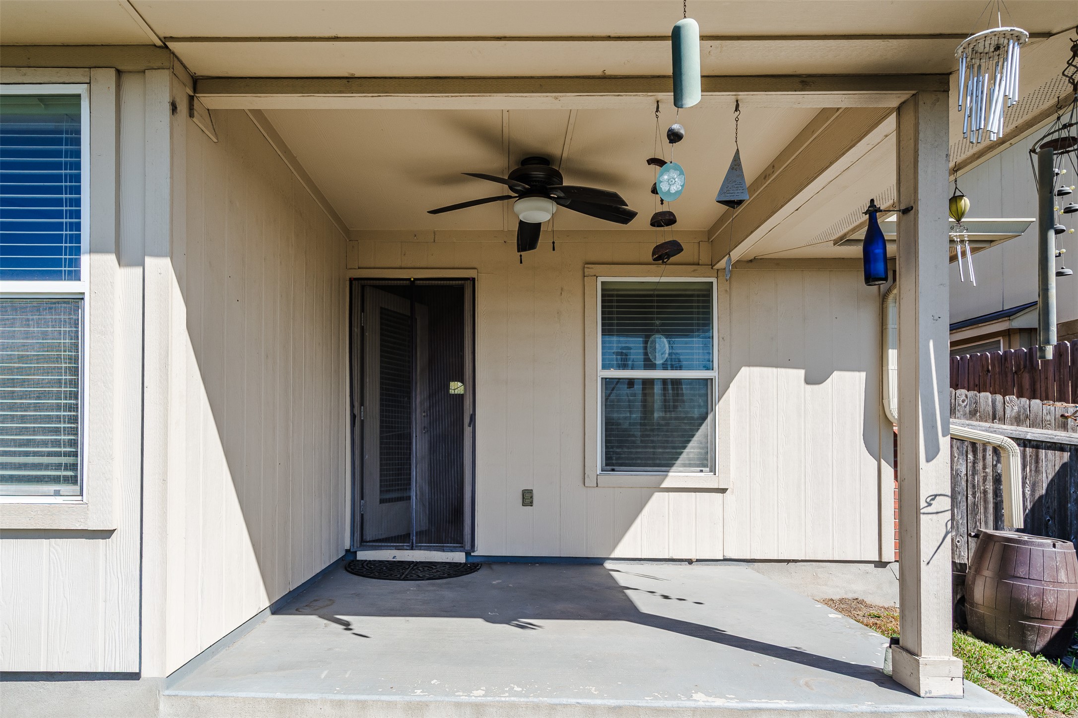 2404 Christoff Loop Austin, TX 78748 - Photo 20 of 24 Covered back patio with ceiling fan