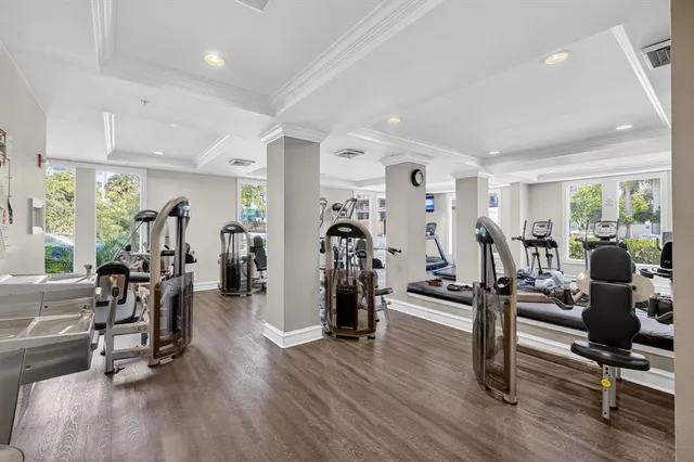 a view of a lobby with furniture and a potted plant