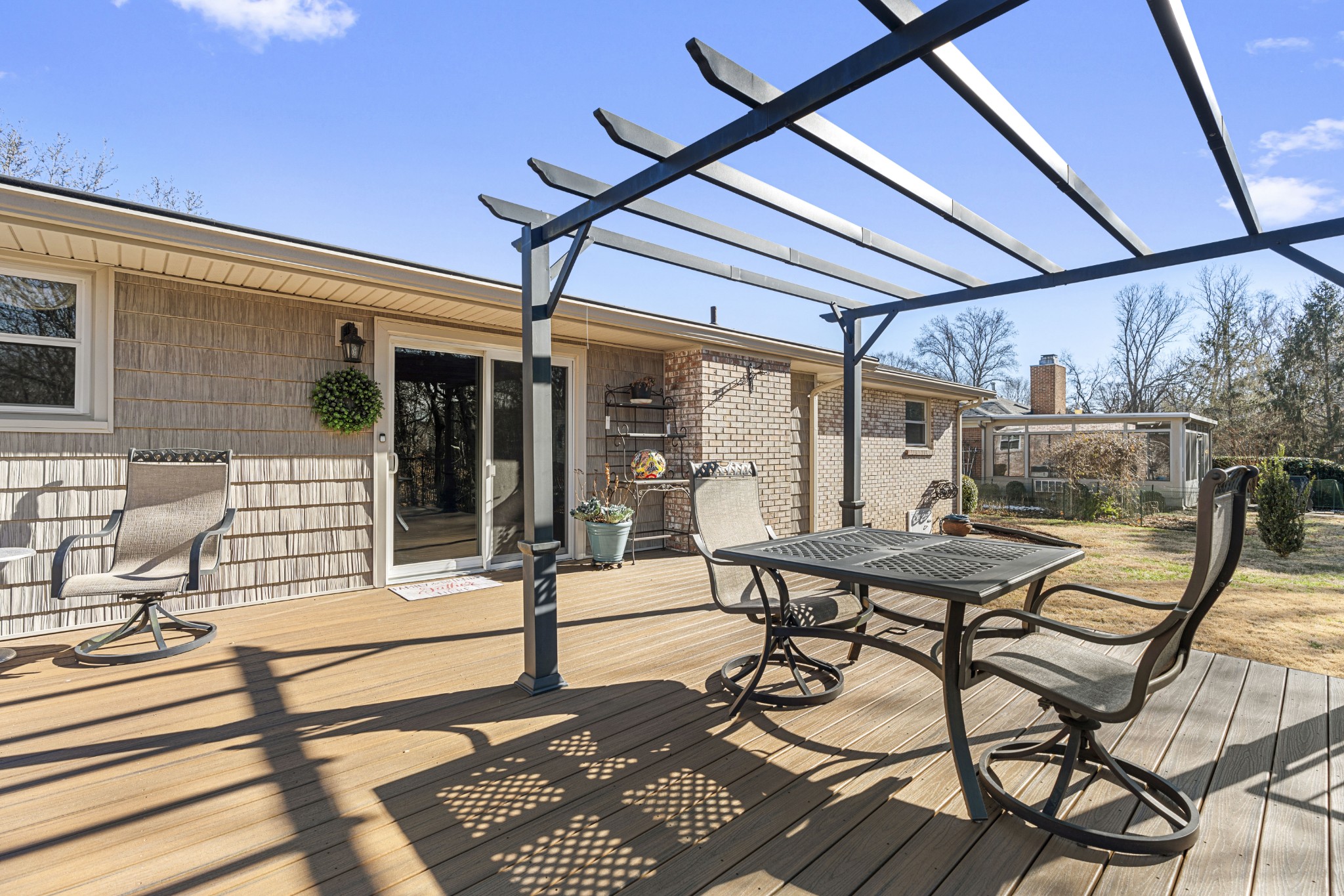 243 Green Harbor Road Old Hickory, TN 37138 - Photo 37 of 48 a view of a patio with table and chairs and potted plants