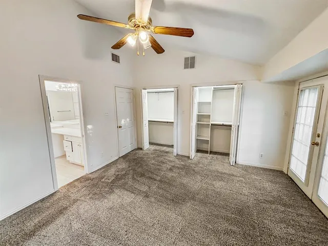 a view of balcony with wooden floor