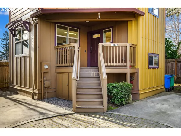 a view of front door of house