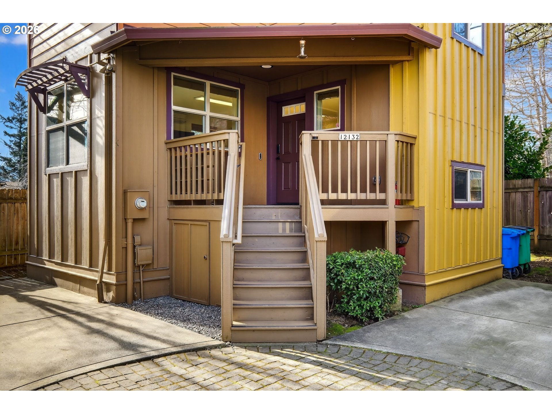 a view of front door of house