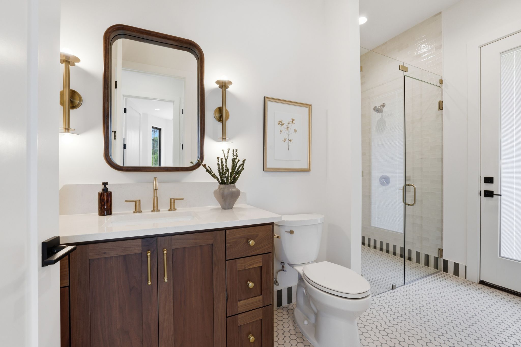 4500 Jinx Avenue Austin, TX 78745 - Photo 7 of 40 Bathroom with vanity and a stall shower
