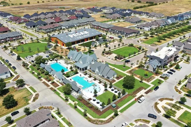 a view of a lake with a houses