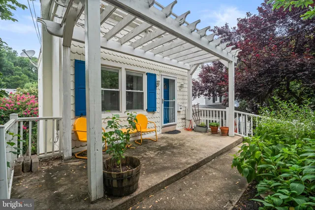 a view of a house with swimming pool and sitting area