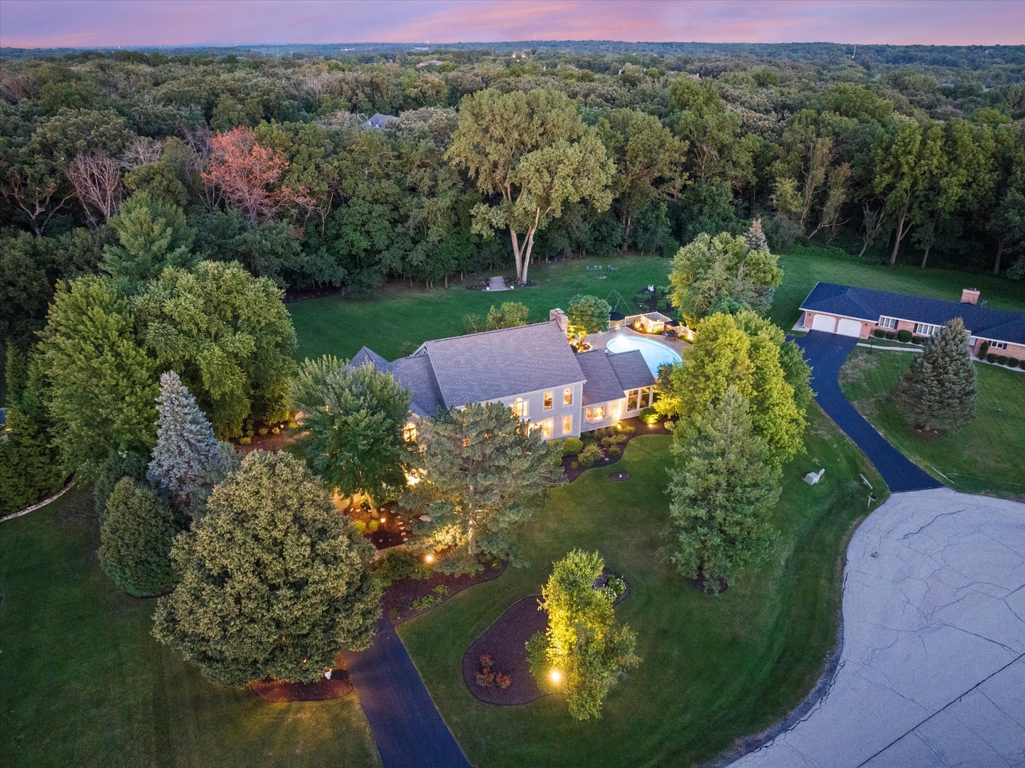3218 Opengate Road Crystal Lake, IL 60012 - Photo 2 of 60 an aerial view of a house with a garden and lake view