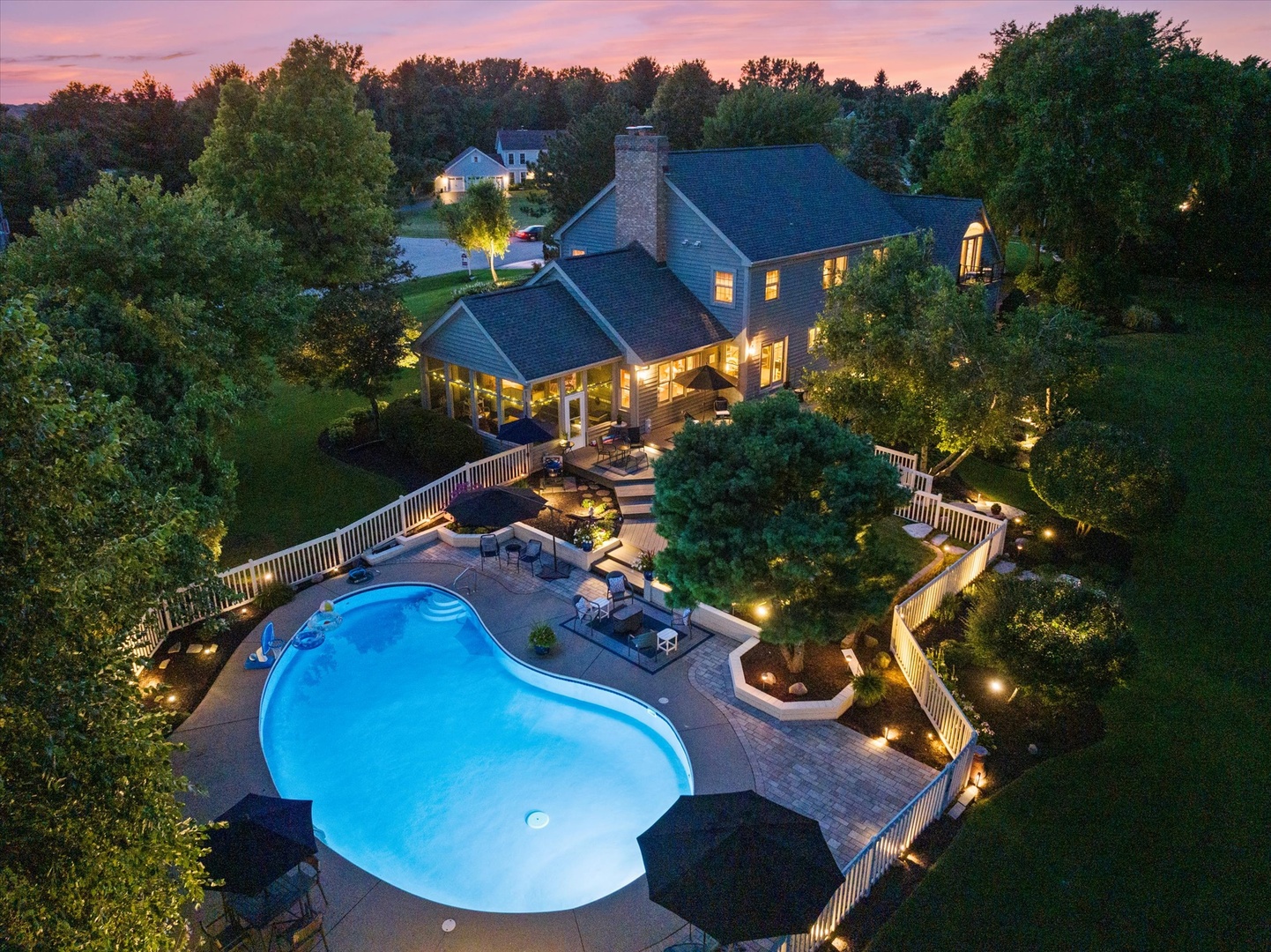 3218 Opengate Road Crystal Lake, IL 60012 - Photo 7 of 60 an aerial view of a house yard swimming pool and outdoor seating