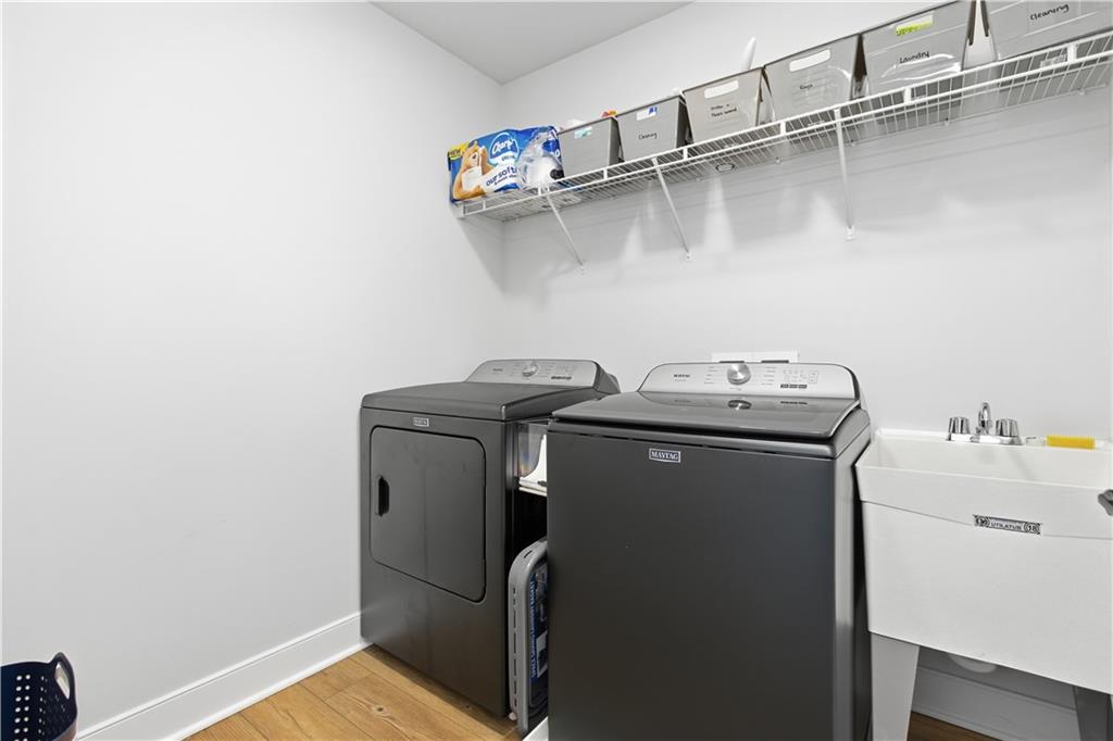 247 Limehouse Road Cranberry Township, PA 16066 - Photo 27 of 43 a utility room with dryer and washer