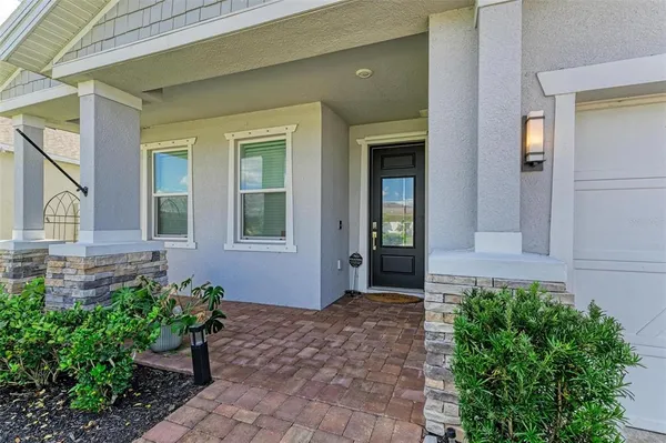 a front view of a house